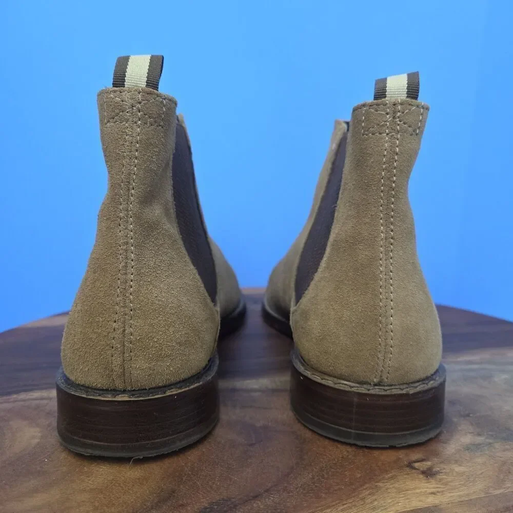 Crown Vintage Glory 2 Chelsea Boot Suede Taupe/Camel Men's 10